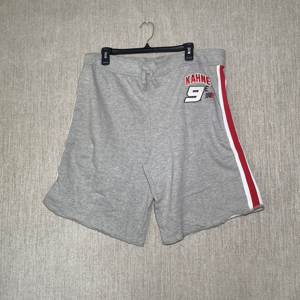Chase Authentics Nascar Mens Shorts Grey & Red XL Cotton Blend Kasey‎ Kahne #9